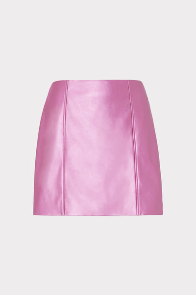 Wish I Could Go Back Brown Faux Leather Mini Skirt – Pink Lily