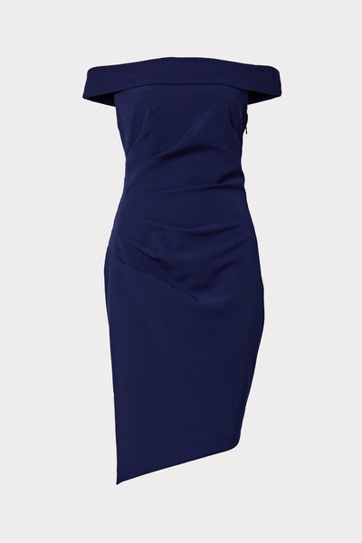 Dark blue sheath top dress