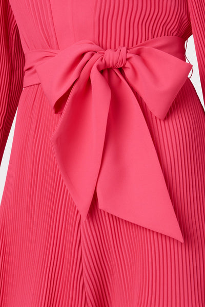 Warehouse pink shop pleated dress