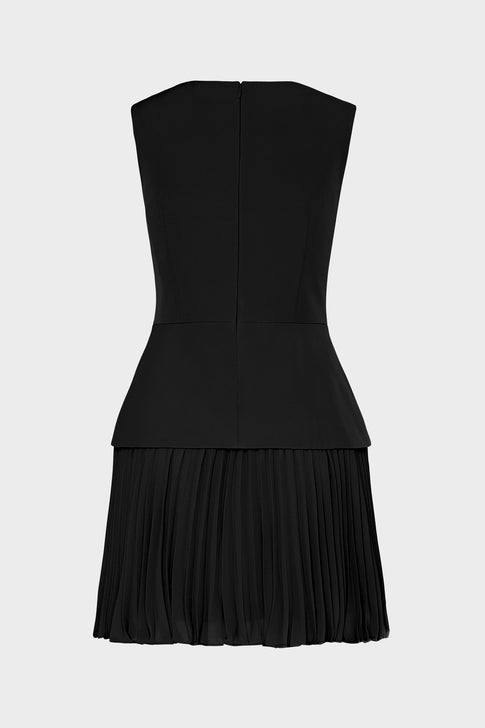 Haddy Pleated Mini Dress Black Image 5 of 5