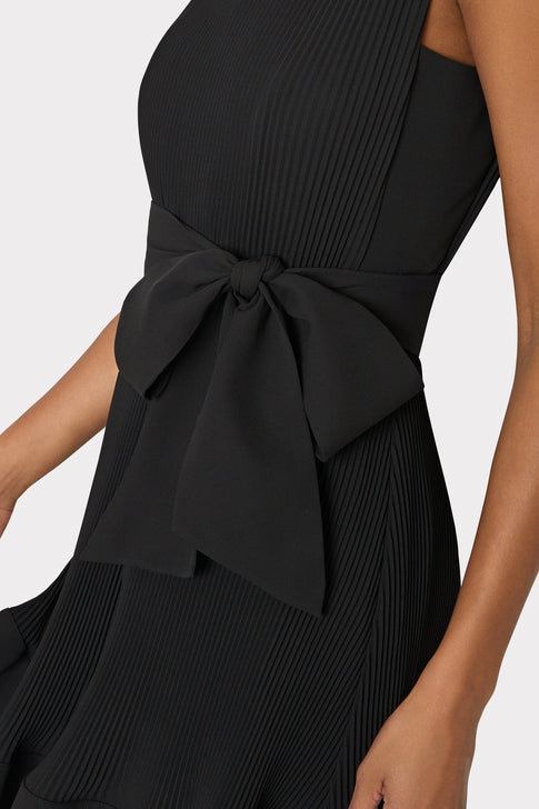 Carreen Pleated Mini Dress Black Image 3 of 4