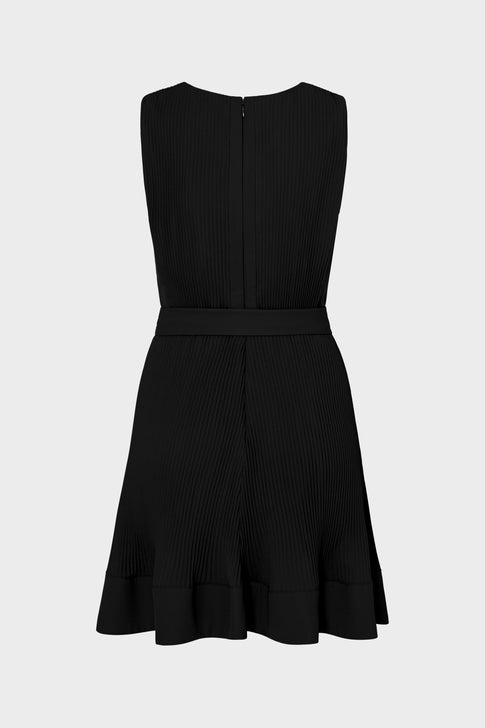 Carreen Pleated Mini Dress Black Image 4 of 4