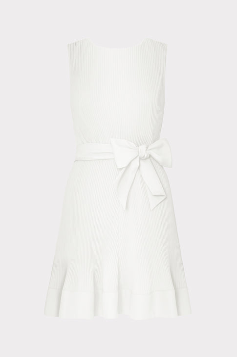 Carreen Pleated Mini Dress White Image 1 of 4