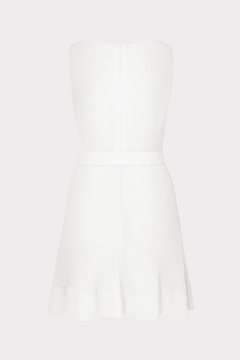 Carreen Pleated Mini Dress White Image 4 of 4