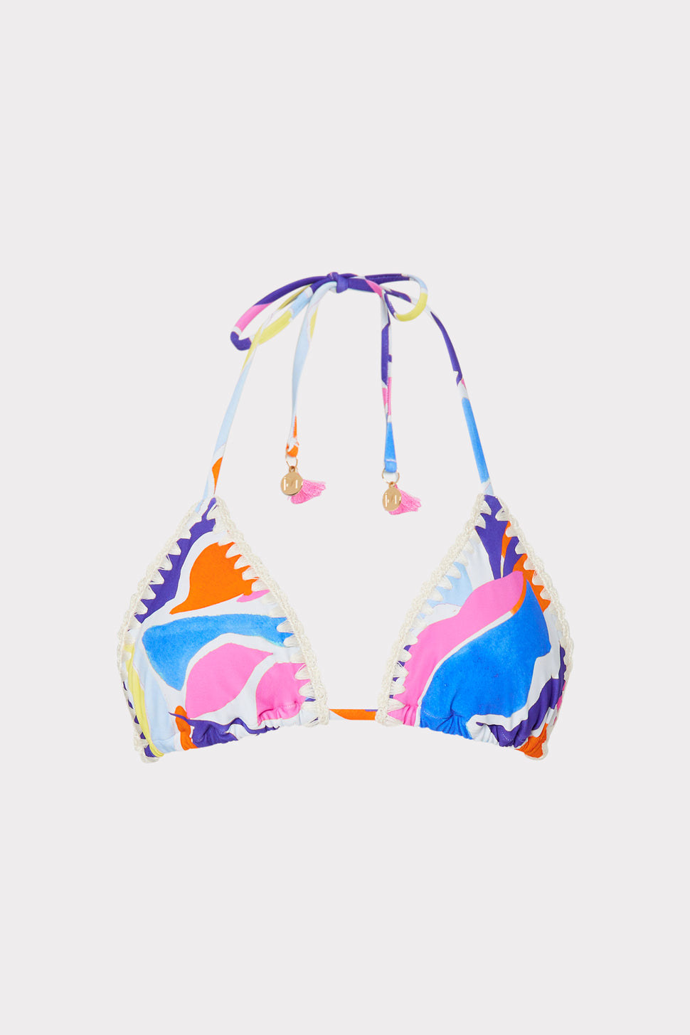 Painted Bloom Bikini Top In Blue Multi MILLY in Blue Multi MILLY