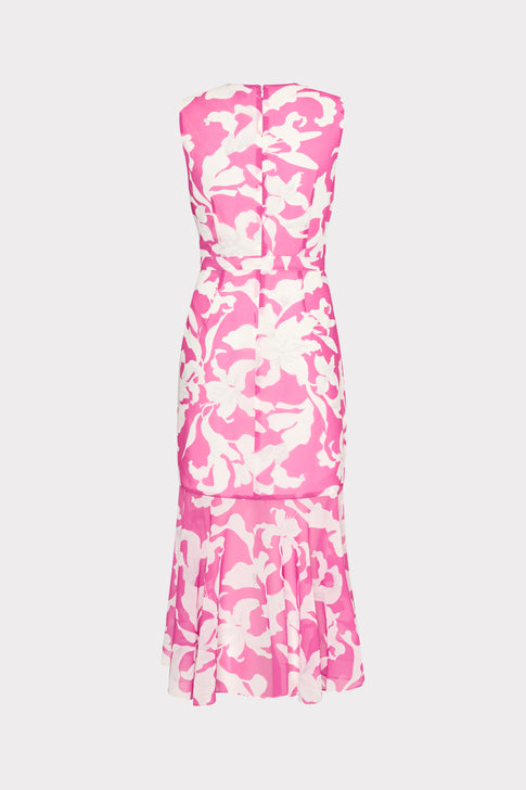 Nanci Lily Silhouette Ruffle Dress Pink/Ecru Image 4 of 5