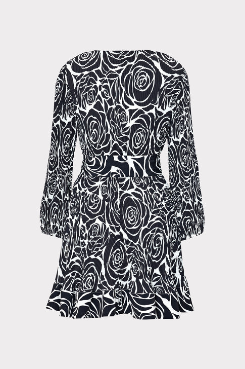 Liv Black Rose Pleated Dress Black Rose Image 4 of 4