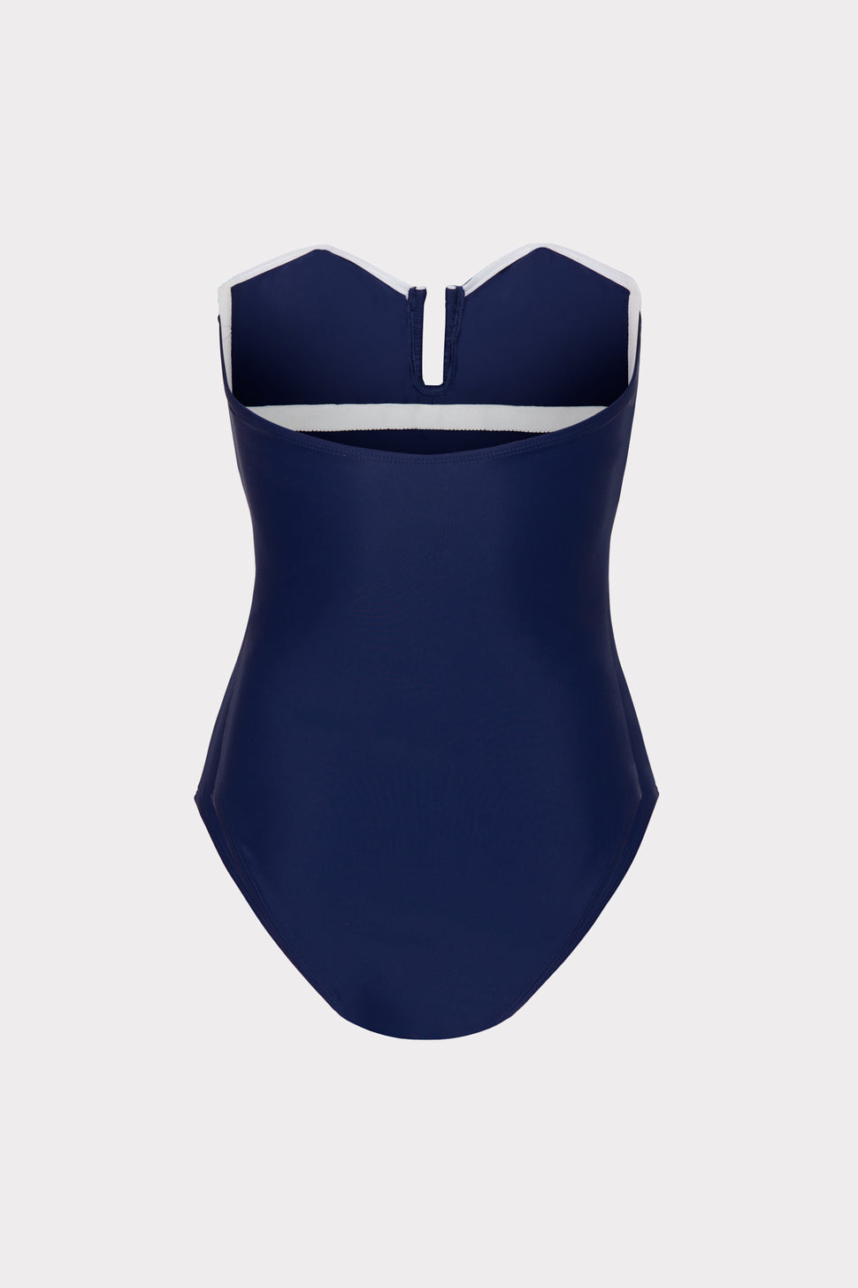 Randi Shiny Solid One Piece In Navy - MILLY in Navy | MILLY