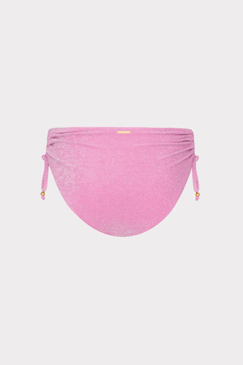 Shimmer Bikini Bottom in Pink