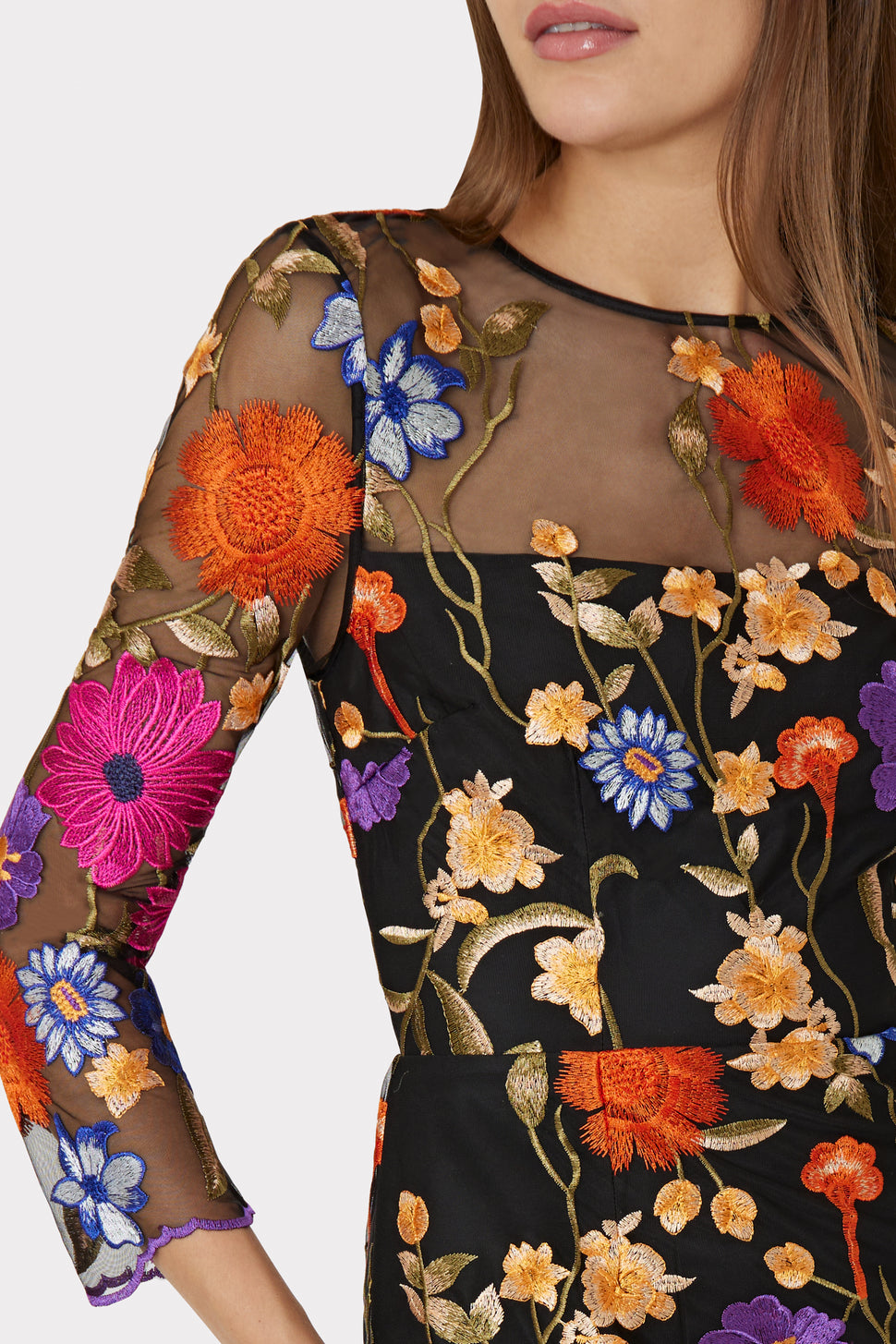 Flower Embroidery Nylon Fanny Pack, Women's Fashion Zipper