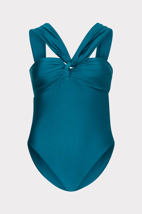 Betsy Bandeau One Piece Dark Teal Image 1 of 8