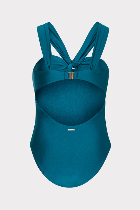 Betsy Bandeau One Piece Dark Teal Image 8 of 8