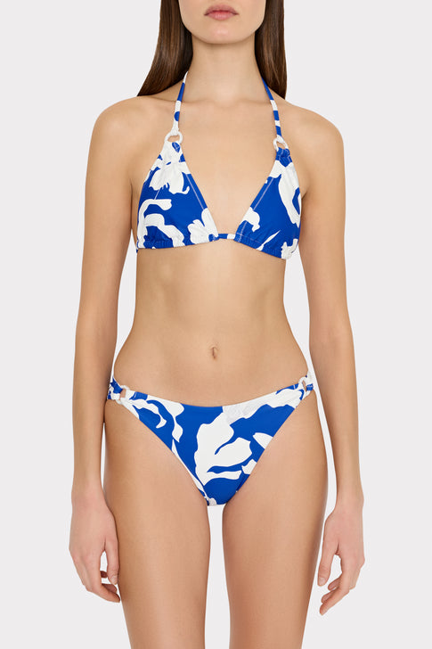 Lily Silhouette Ring Bikini Bottom Blue/Ecru Image 2 of 4