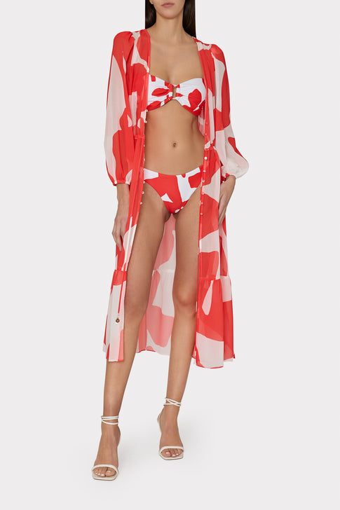 Fiona Grand Foliage Cover-Up Red/White Image 2 of 5