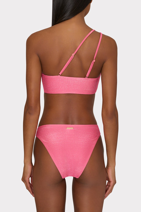 O-Ring Bikini Bottom in Shimmer Pink