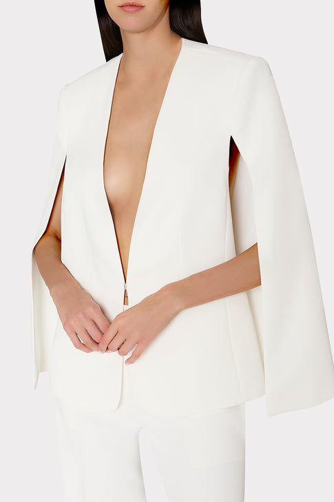 Astrid Cape Blazer White Image 3 of 4