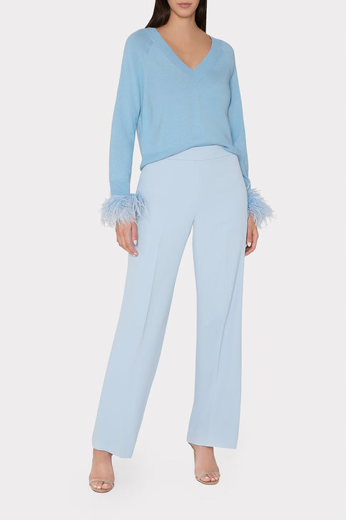 Natia Crepe Pants Ice Blue Image 2 of 4