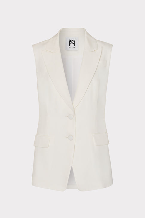 Alba Sleeveless Blazer White Image 1 of 6