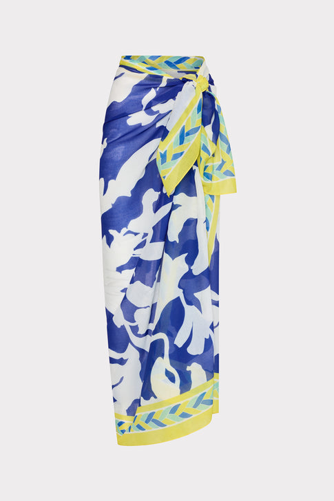 Lily Silhouette Sarong Blue/Ecru Image 1 of 4