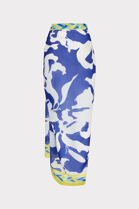 Lily Silhouette Sarong Blue/Ecru Image 4 of 4