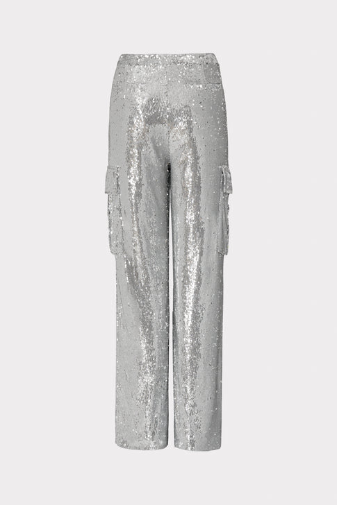 Glittery Wide Leg Dress Pants - Silver – Coastal Bloom