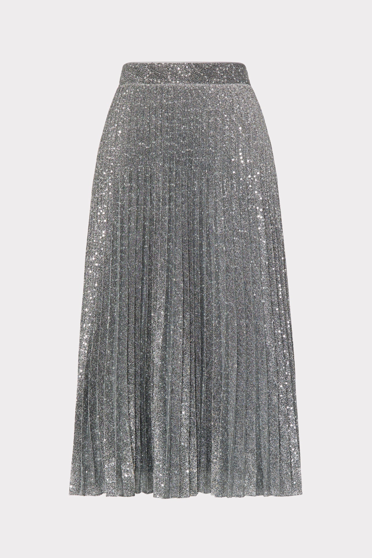 Pleated silver sequin on sale skirt