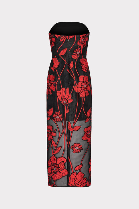 Shiloh Grand Fleur Embroidered Dress Red Image 4 of 4