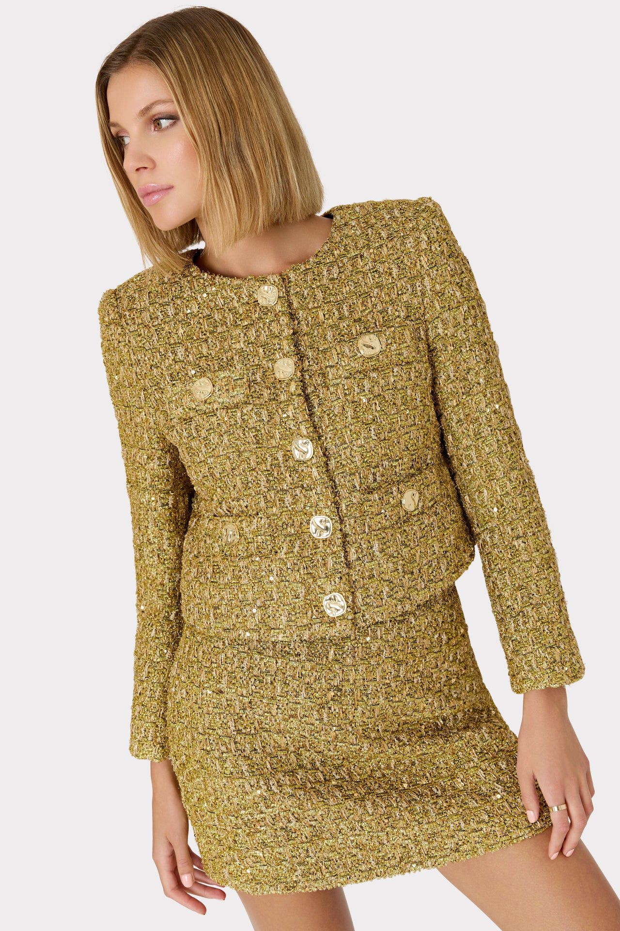 glitter tweed jacket