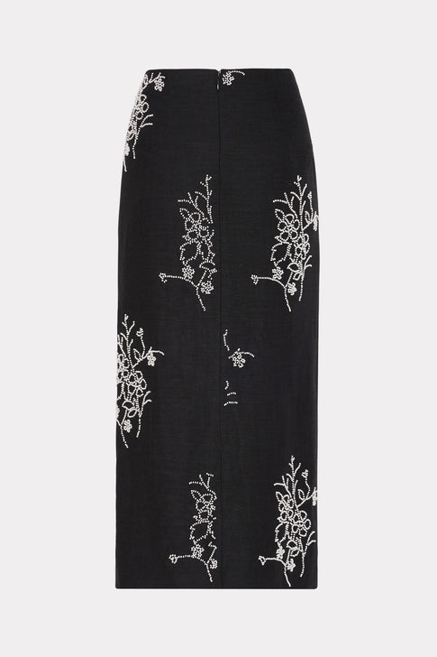 Santanna Beaded Embroidery Skirt Black Image 4 of 4