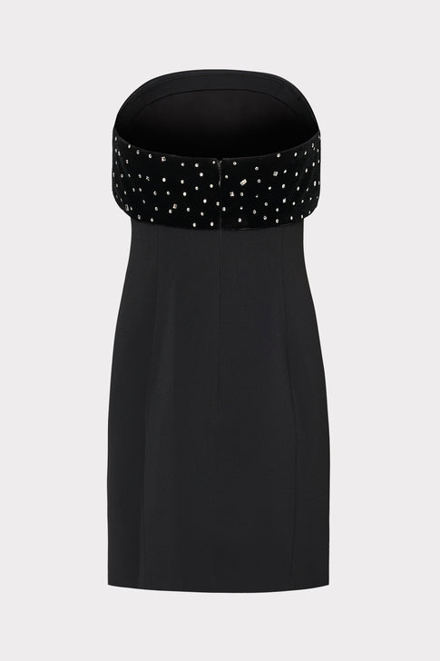 Indy Crystal Embellished Mini Dress Black/Silver Image 4 of 4