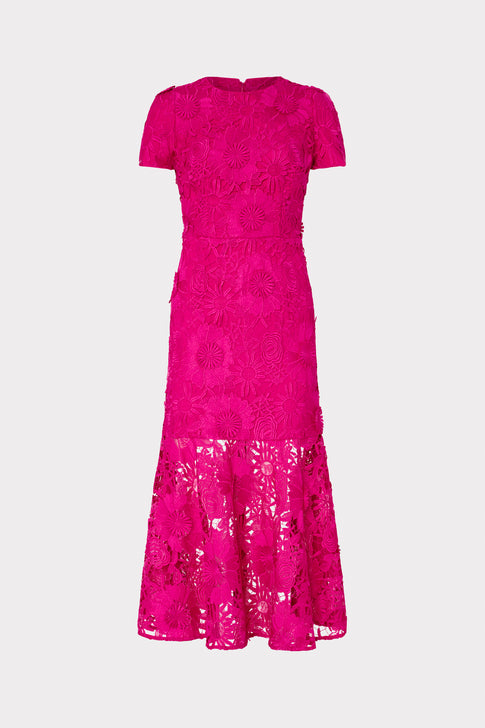 Tahlia Lace Dress Fuchsia Image 1 of 5