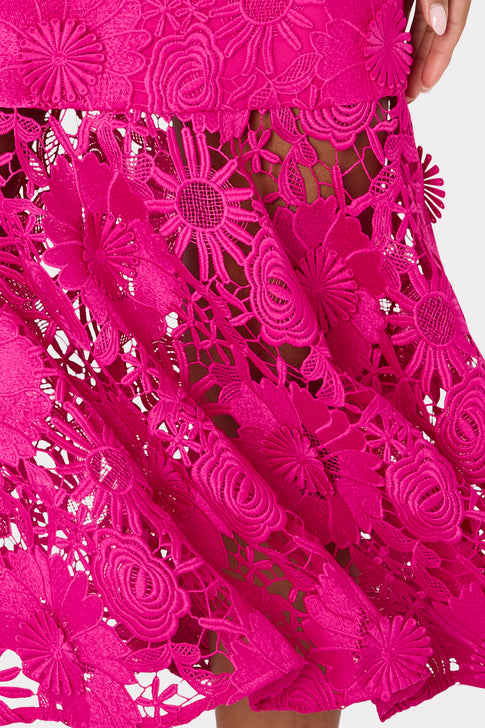 Tahlia Lace Dress Fuchsia Image 4 of 5