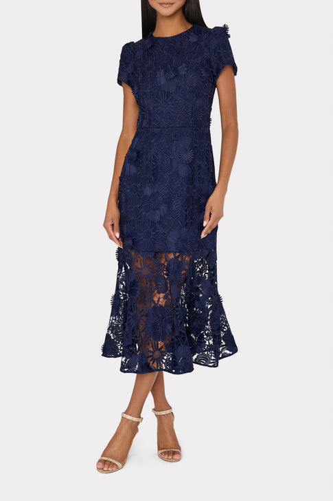 Tahlia Lace Dress Navy Image 2 of 4