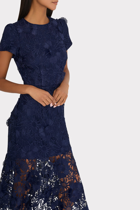 Tahlia Lace Dress Navy Image 3 of 4