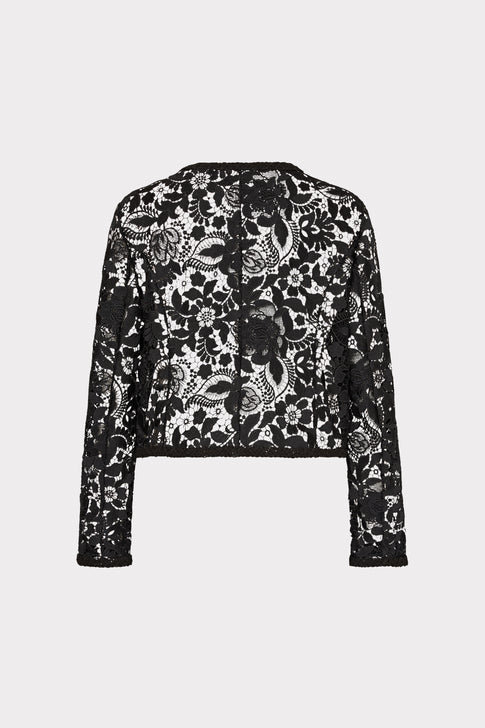 3D Garden Lace Jacket Black Image 4 of 4