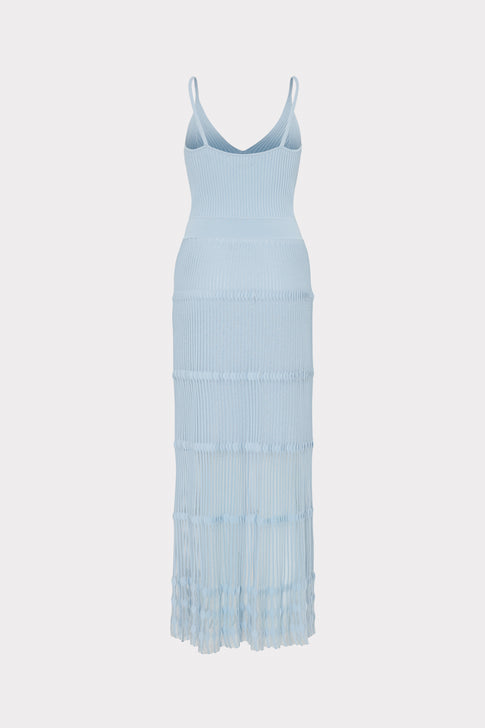 Sheer Knit Cami Dress Light Blue Image 4 of 4