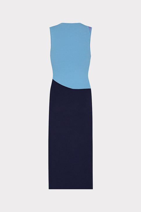 Kyle Color Block Knit Midi Dress Blue Multi Image 4 of 4