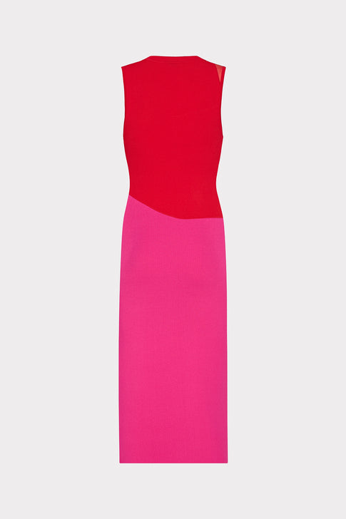 Kyle Color Block Knit Midi Dress Pink Multi Image 4 of 4