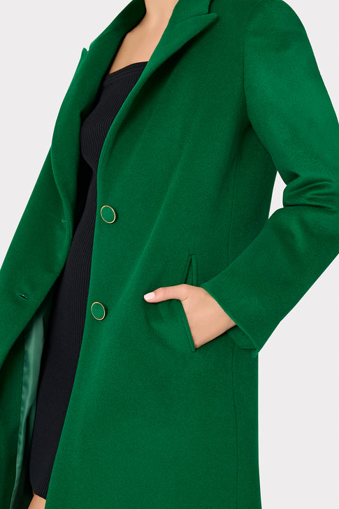 Single Breasted Wool Coat Green Image 3 of 4