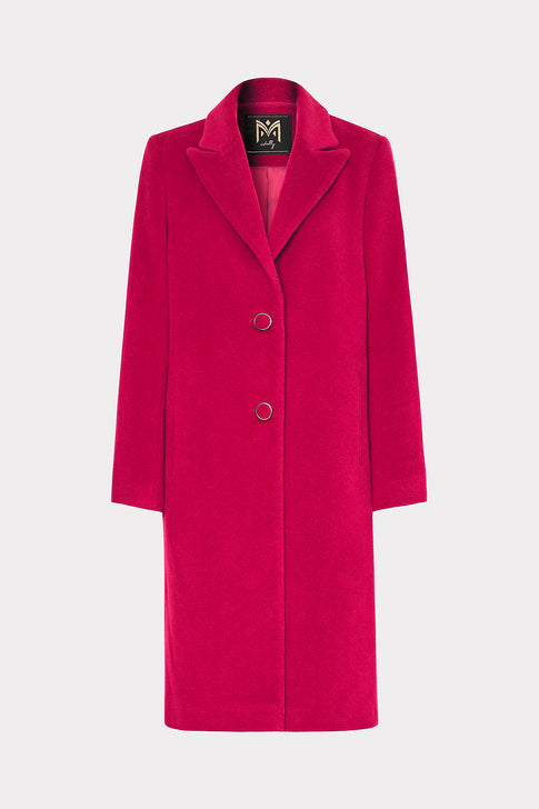 Single Breasted Wool Coat Magenta Image 1 of 4