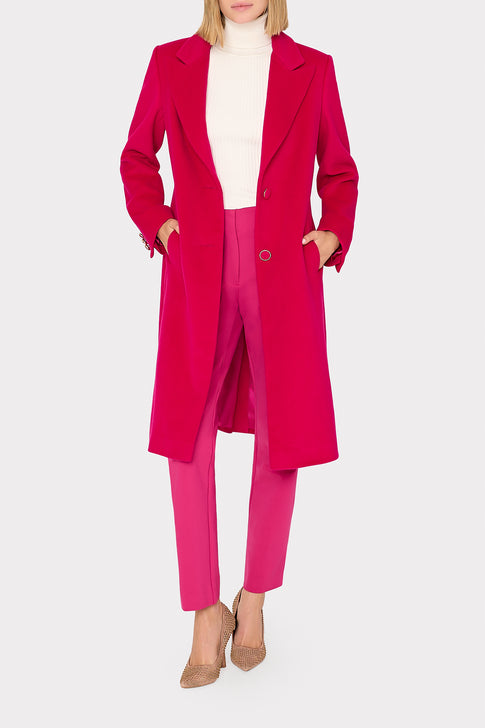 Magenta wool coat hotsell