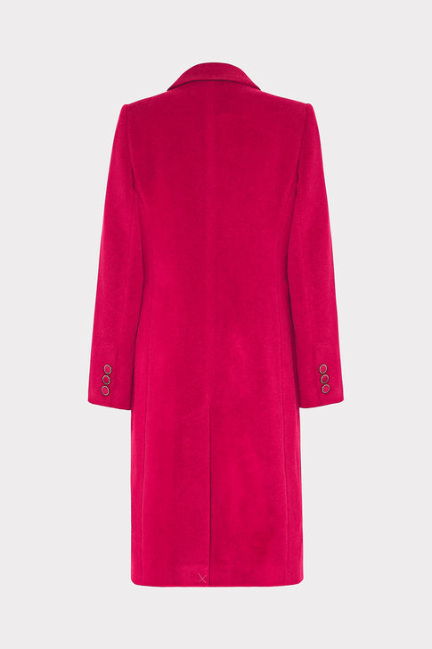 Single Breasted Wool Coat Magenta Image 4 of 4