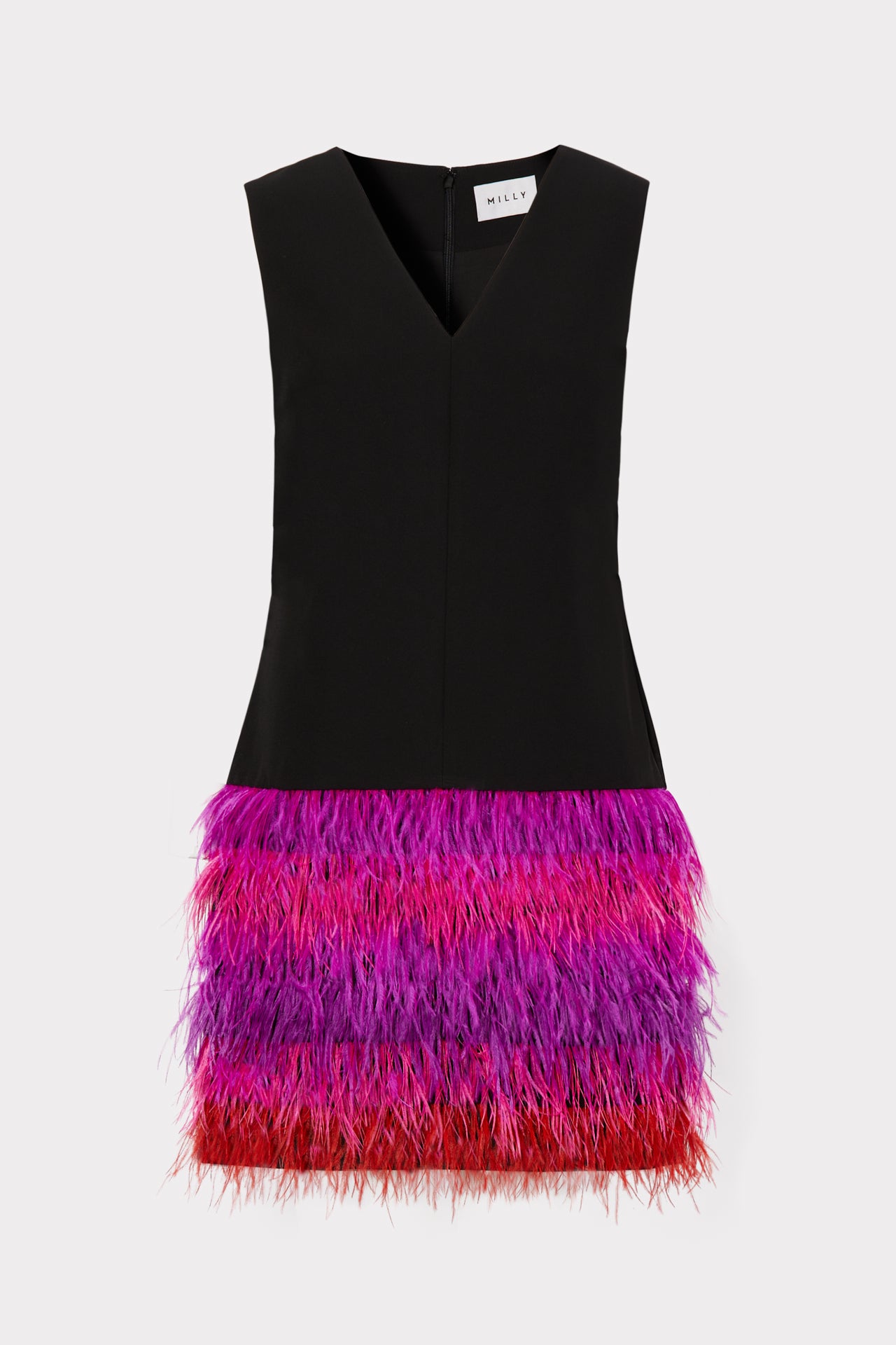 Veronica Feather Dress in Multi MILLY