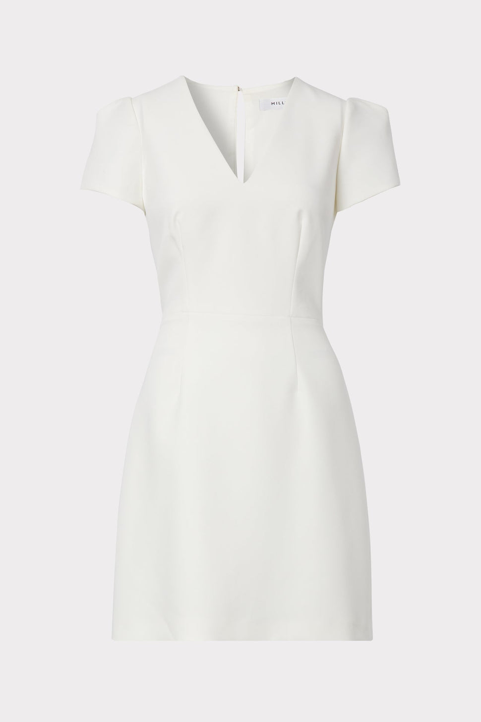 Cady Atalie Short Sleeve V-Neck Mini Dress in White | MILLY