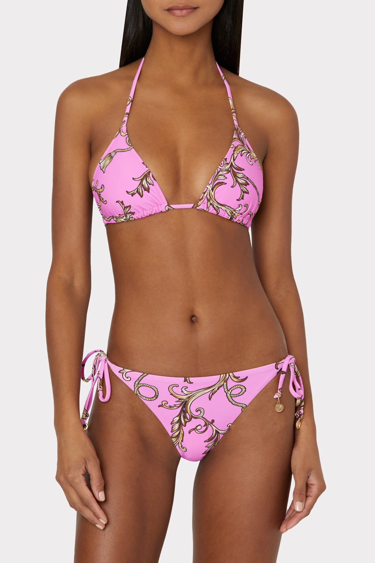 Milly Chain Print Bikini Top Pink - MILLY in MILLY In | Multi Pink Multi