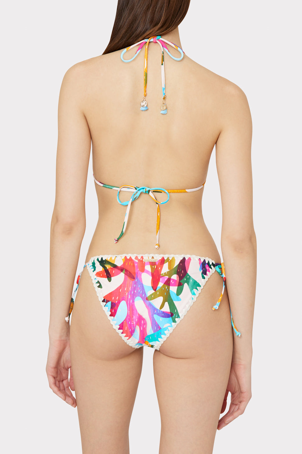  Women Bikini Top Bottom 2 Pieces Set Rainbow Colorful Striped  Classic Bathing Suit Swimsuit Swimwear : Clothing, Shoes & Jewelry