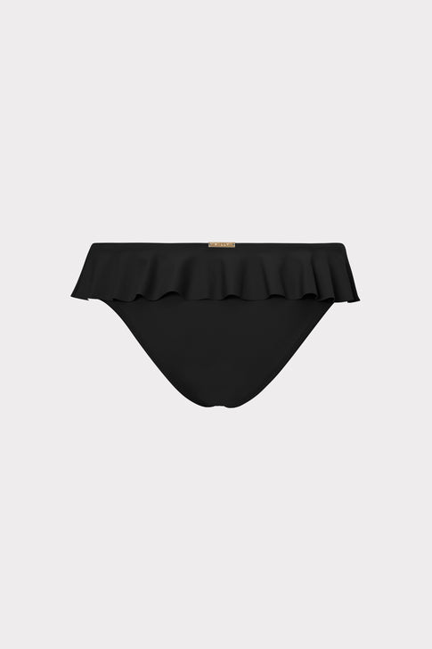 Women's Ruffle Black Bikini Bottom