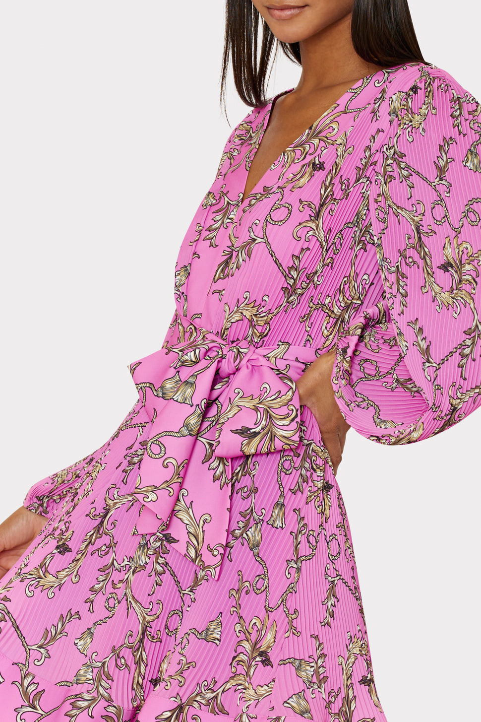 NEW Lands End Jacket-Vest Bright Pink Flower Embroidered Youth Girls Sz.L  (14)