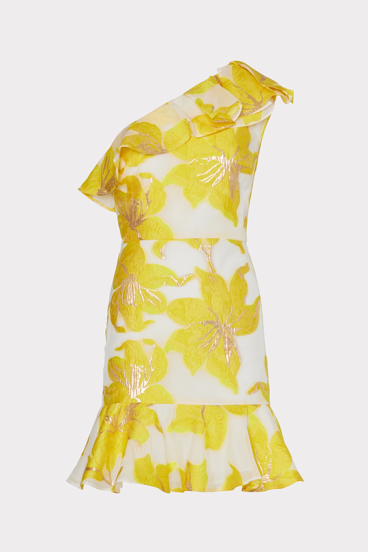 Yellow Jacquard Dress