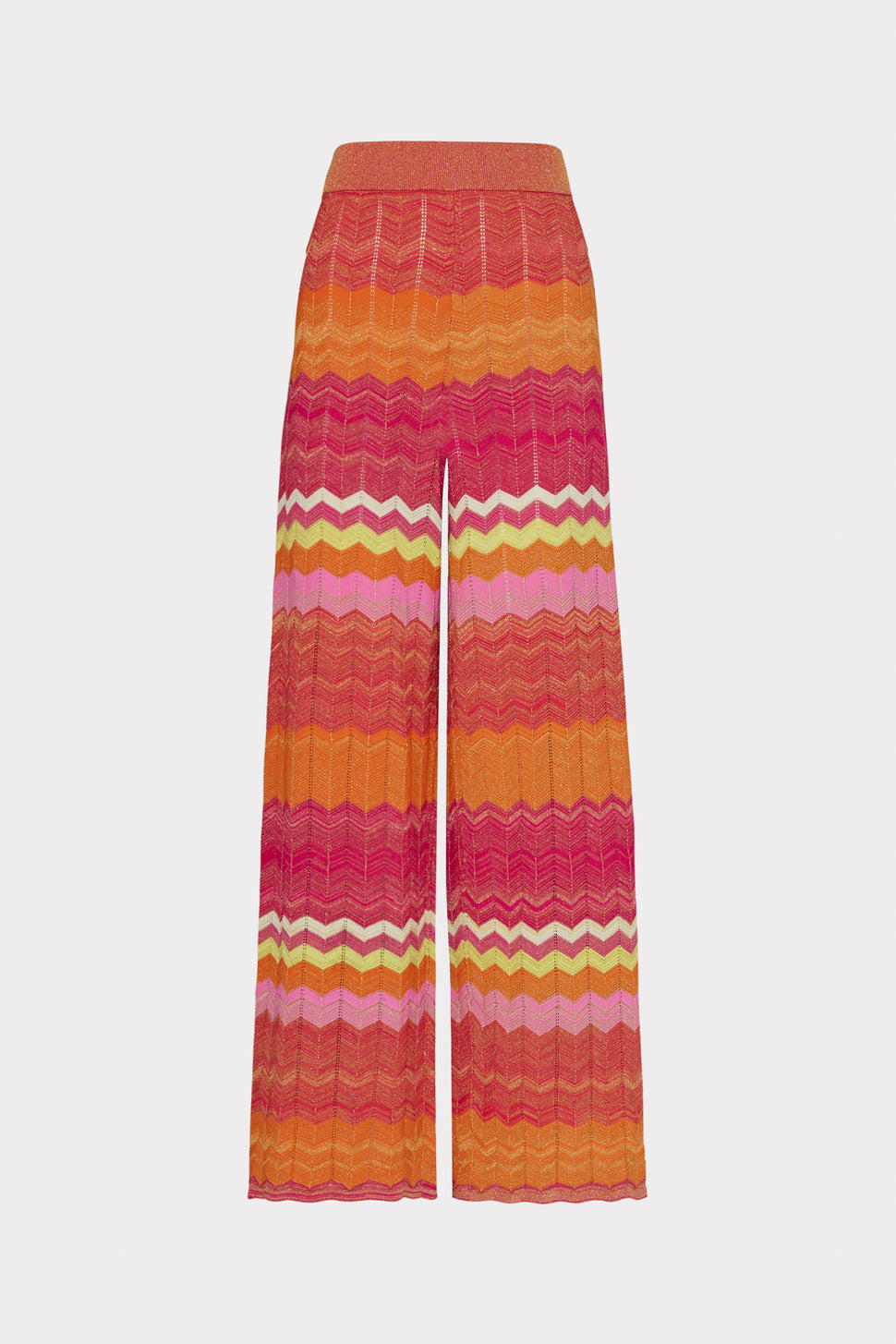 HERZEN'S ANGELEGENHEIT Silk pants in orange/ yellow/ pink